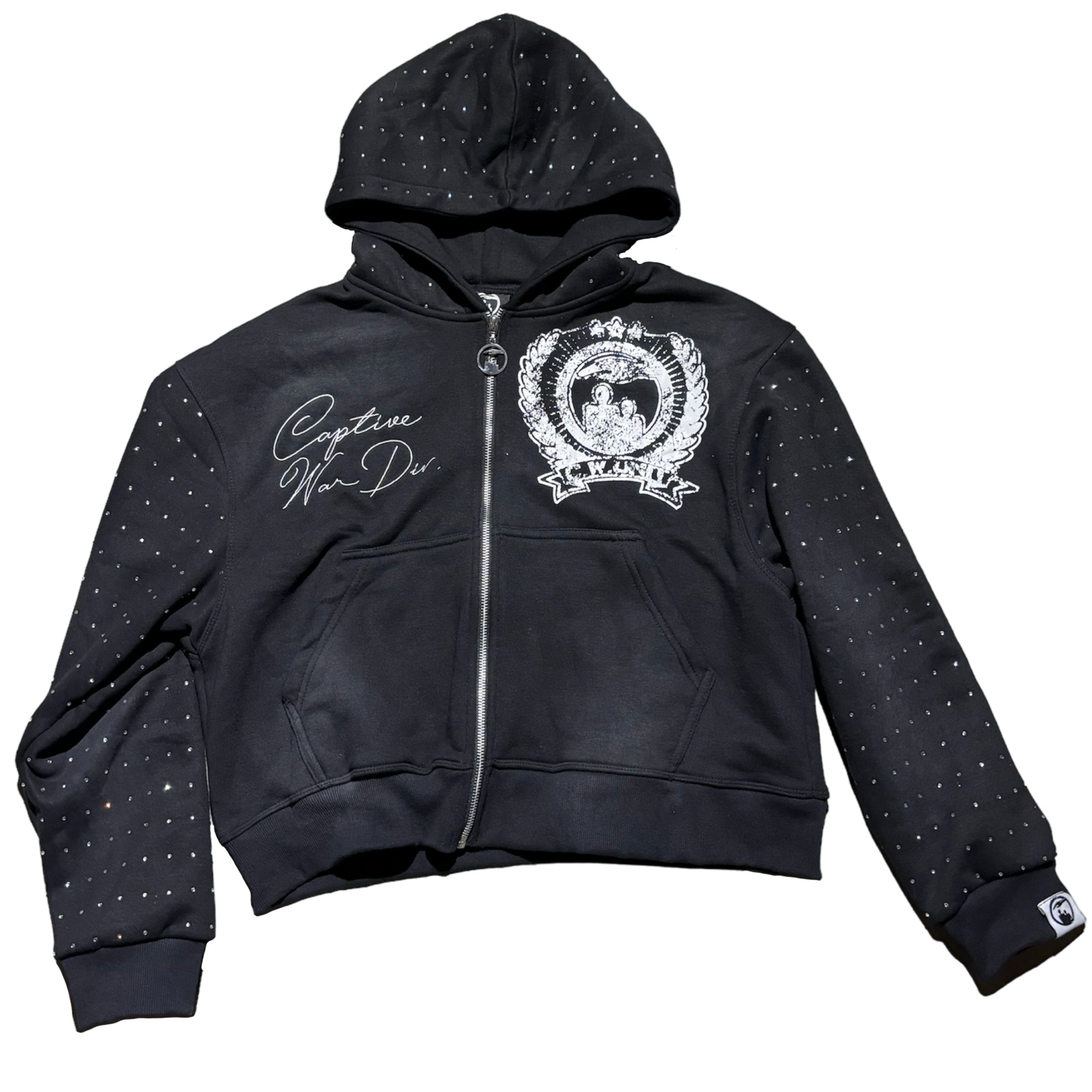 C.W. UNIT RHINESTONE ZIP-UP (MIDNIGHT)